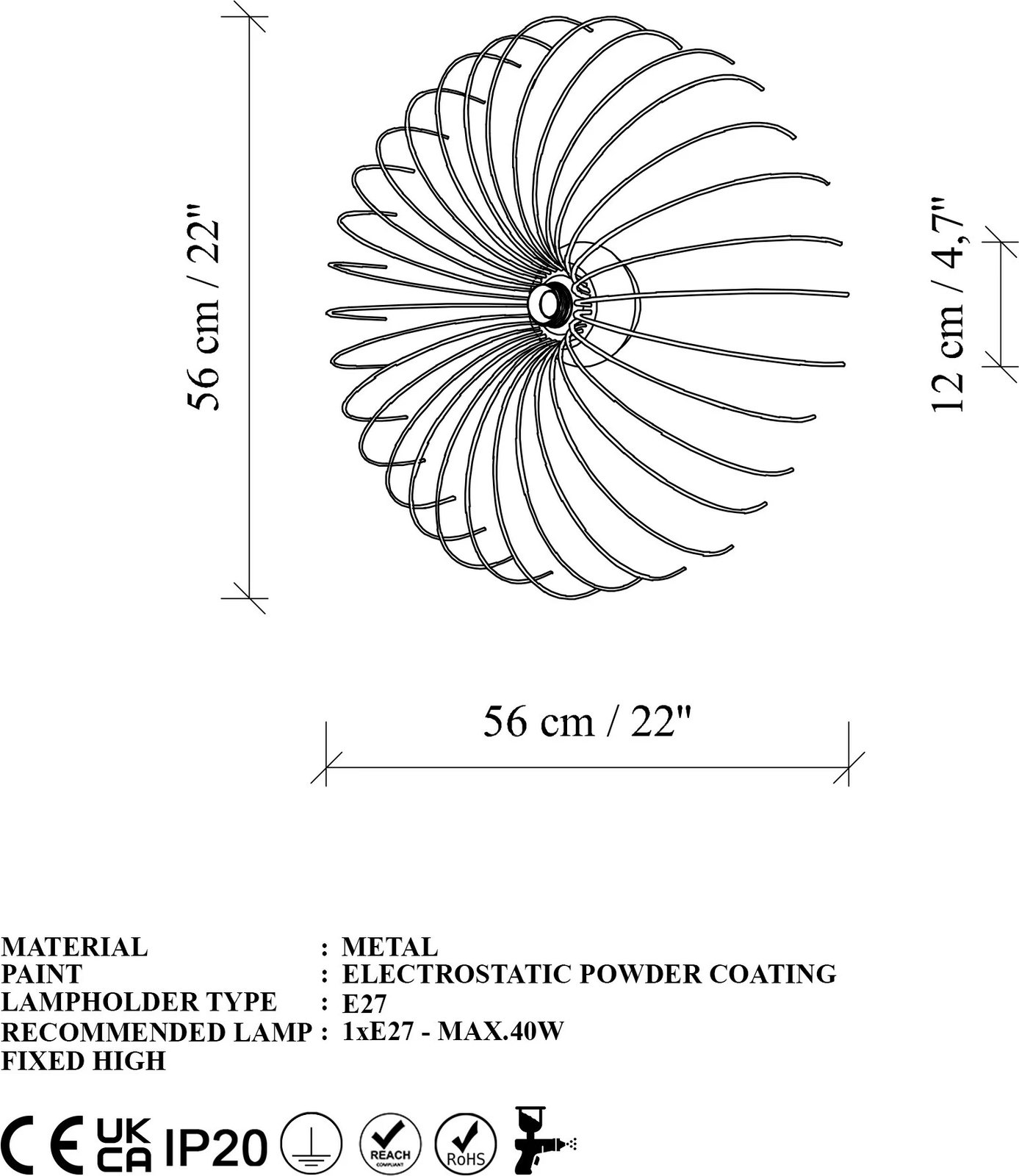 Llambë muri Opviq, Karsortel, ngjyrë ari, N-643-1
