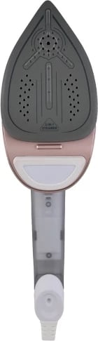 Hekur me avull 2 në 1, Adler AD 5044, 1800W, 180 ml, ngrohje 20 s, pllakë qeramike, LED, përdorim horizontal/vertikal, e bardhë/ari