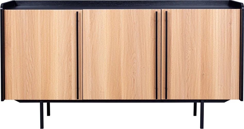 Bufe Origami me 3 dyer, ngjyrë sonoma, 160x45x85