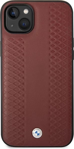 Mbështjellës BMW BMHCP14S22RFGR për iPhone 14 6.1", lëkurë, Diamond Pattern, e kuqe burgundy