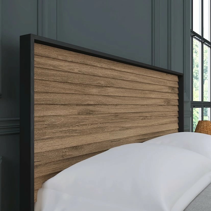 Krevat dopio, ngjyrë arre, FRN-7004