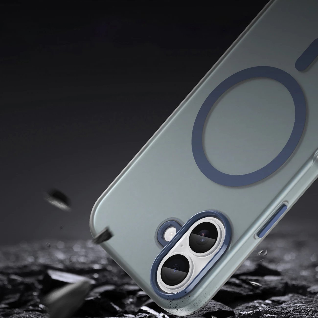 Mbështjellës Hurtel Magnetic Abrasive për iPhone 17, MagSafe, Blu mat