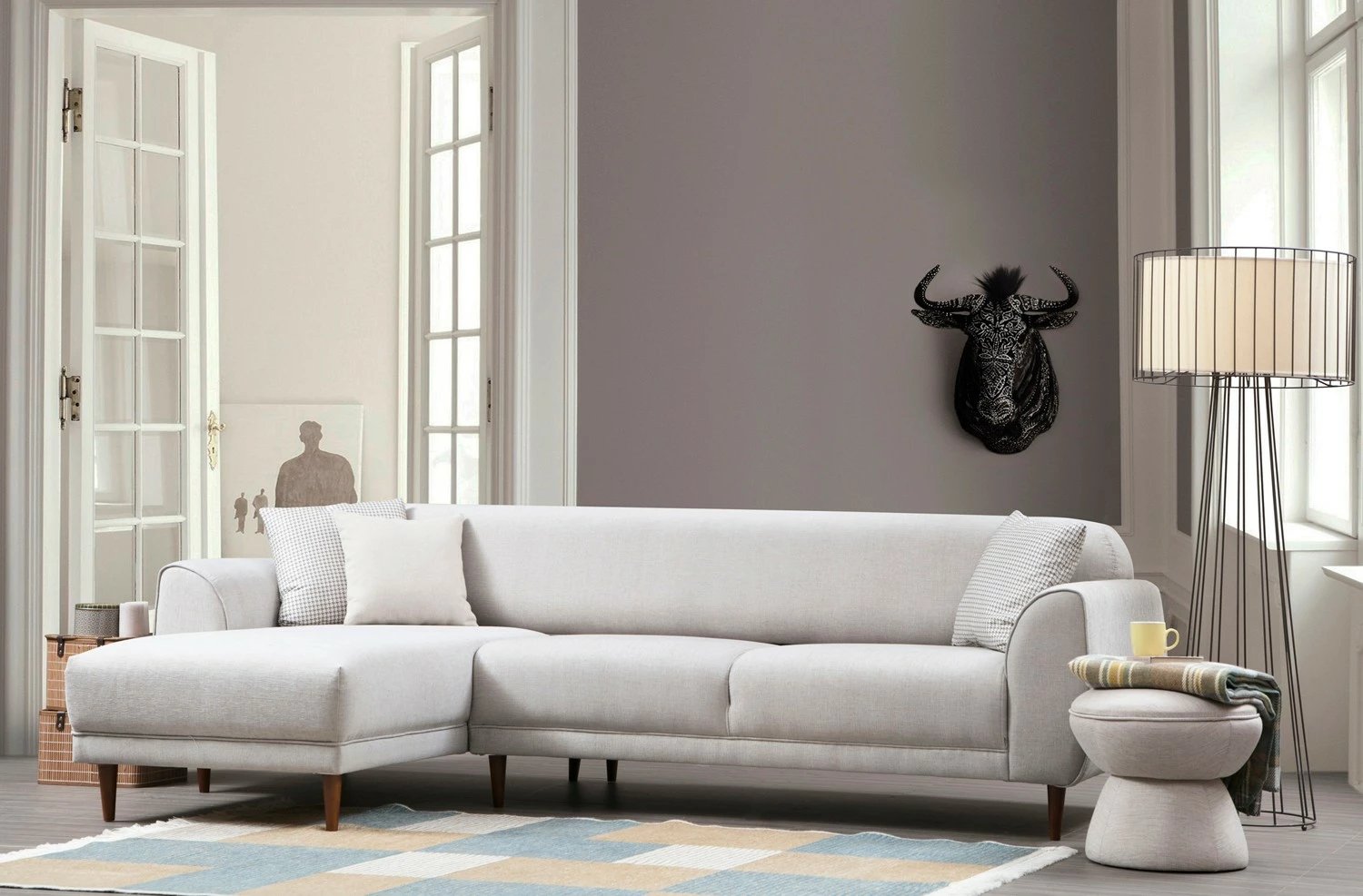 Kënd divan-krevat Atelier del Sofa, këndi majtas (Chl-3R), bezhë