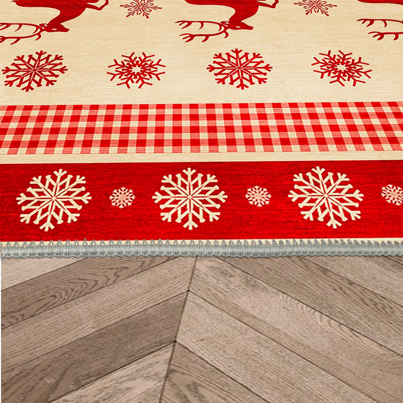 Qilim (50x80), Conceptum Hypnose, Woobtny0331, ngjyrë e kuqe/krem