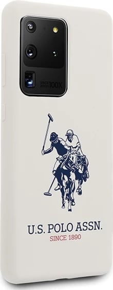 Mbështjellës U.S. Polo Assn. Silicone për Samsung Galaxy S20 Ultra, Bardhë