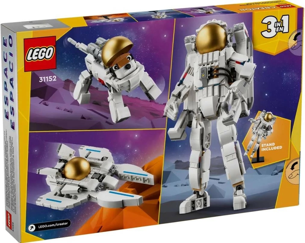 Set LEGO Creator 31152 Astronaut, 647 pjesë, plastikë, 3-në-1