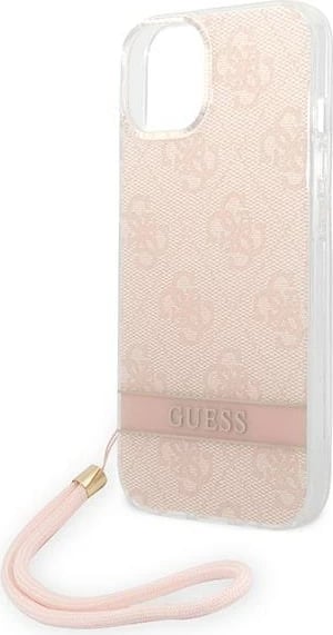 Mbështjellës Guess GUOHCP14MH4STP për iPhone 14 Plus 6.7", rozë me varëse Mbështjellës Guess GUOHCP14MH4STP për iPhone 14 Plus 6.7", rozë me varëse