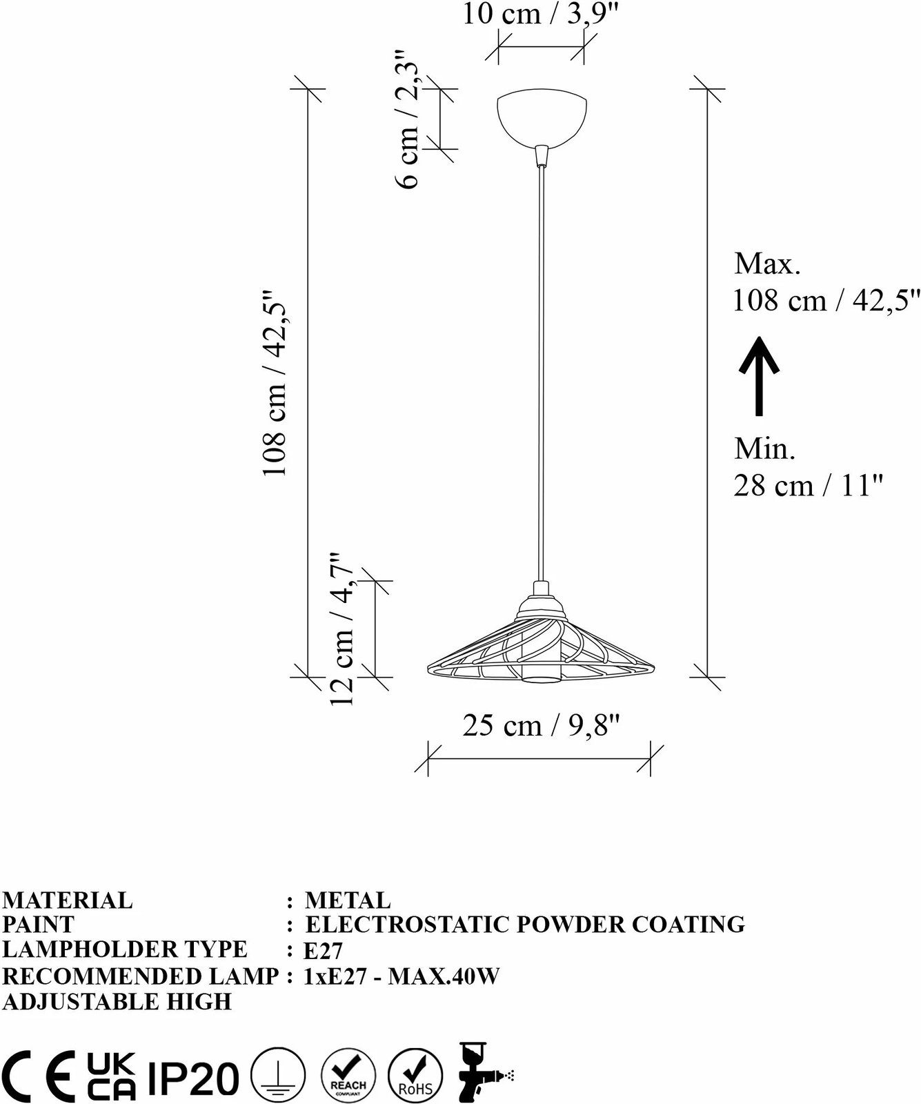 Llambë tavani Opviq, Eclıpse - 15392, ngjyrë ari