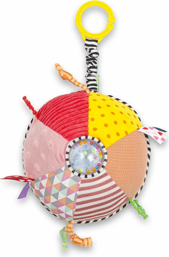 Lodër pelushi edukative me klips për karrocë/krevat, Baby Mix, 0m+, shumëngjyrëshe