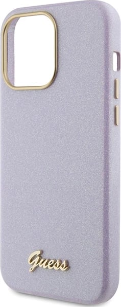 Mbështjellës Guess Glitter Glossy Script për iPhone 15 Pro, vjollcë Mbështjellës Guess Glitter Glossy Script për iPhone 15 Pro, vjollcë