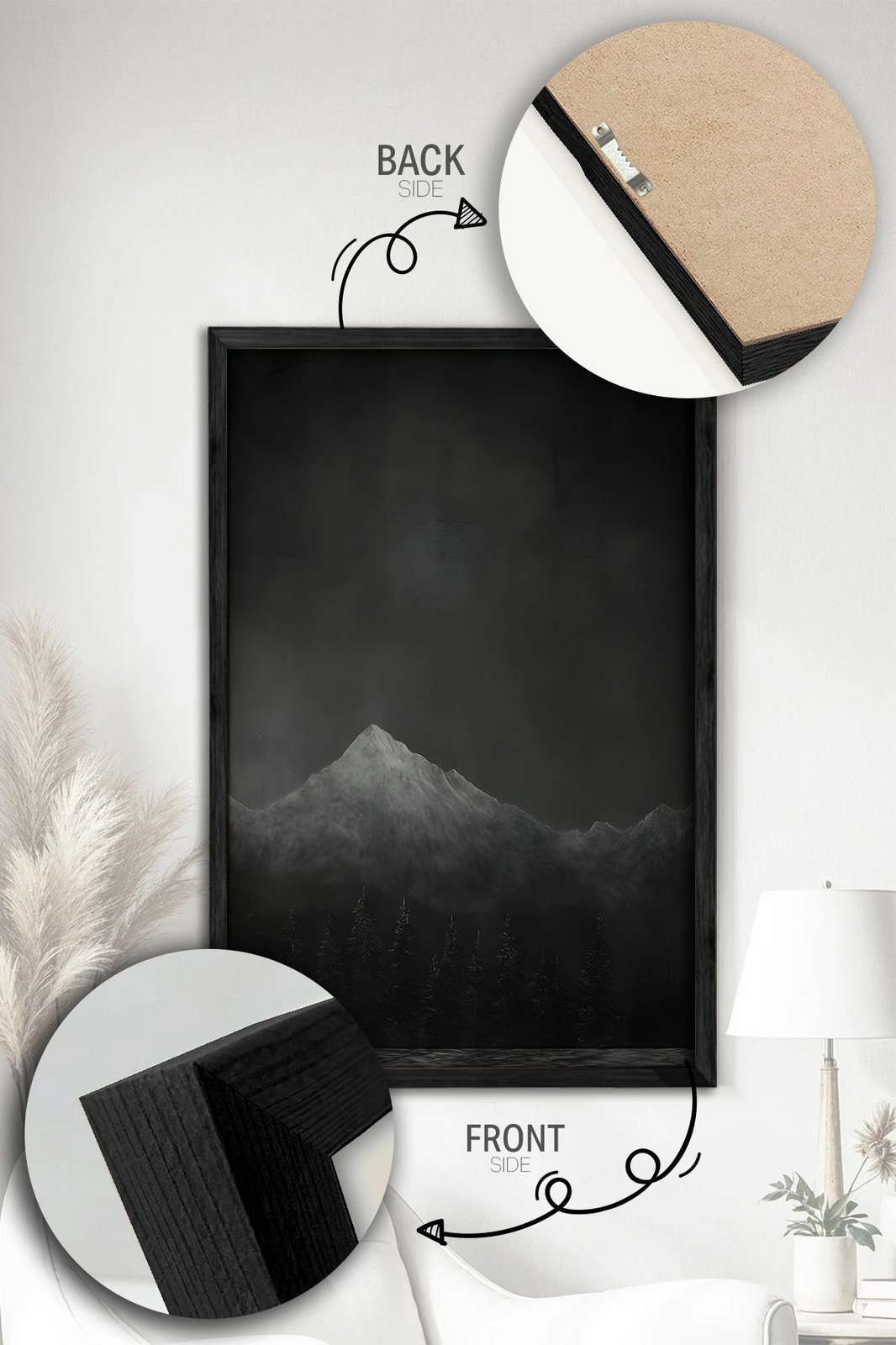 Pikturë dekorative me kornizë (3 copë), Wallity, Ersy3Syhcrv49