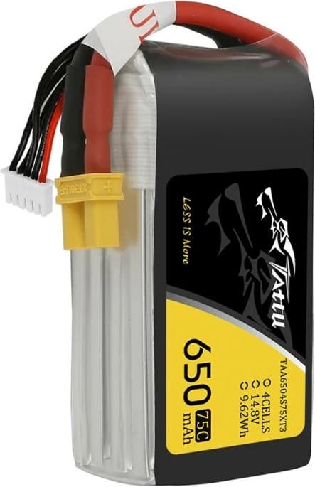 Bateri LiPo Tattu 650mAh 14.8V 75C 4S1P XT30