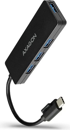 Hub USB AXAGON HUE-G1C, 4 porta, USB 3.2 Gen 1, kabllo Type-C 14cm, Zi