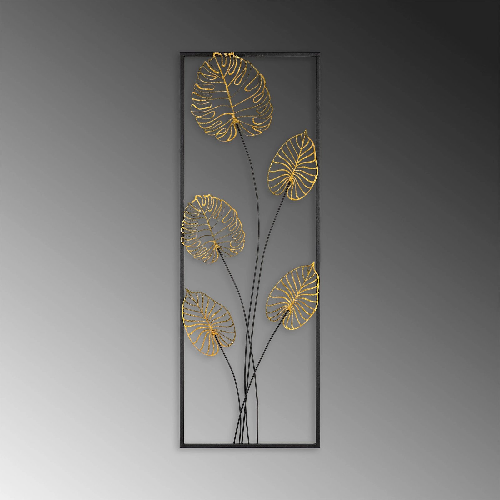 Aksesor dekorativ metalik për mur Wallity, luleshtrydhe