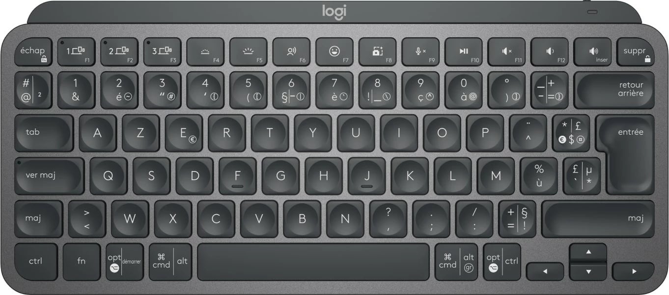 Tastierë mini Logitech MX Keys Mini for Business, wireless, AZERTY, ndriçim LED, USB Type-C