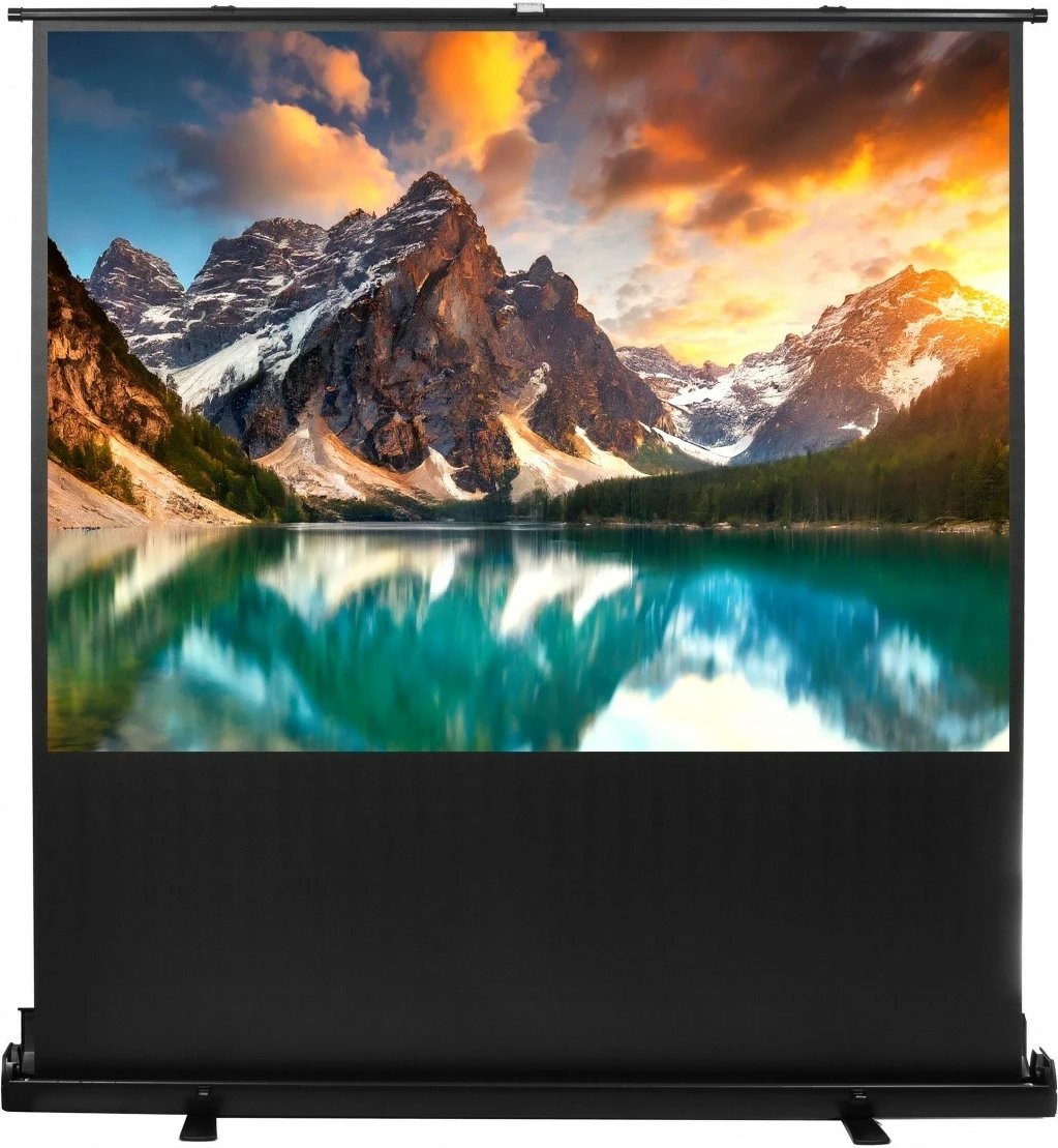 Ekran portativ për projektor Maclean MC-963, 86 inç, 4:3, i zi