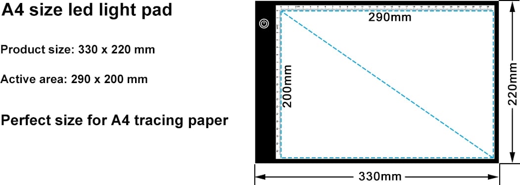 Tablet Vizatimi / Dritë Vizatimi / Projektor Vizat SONIT A4-3