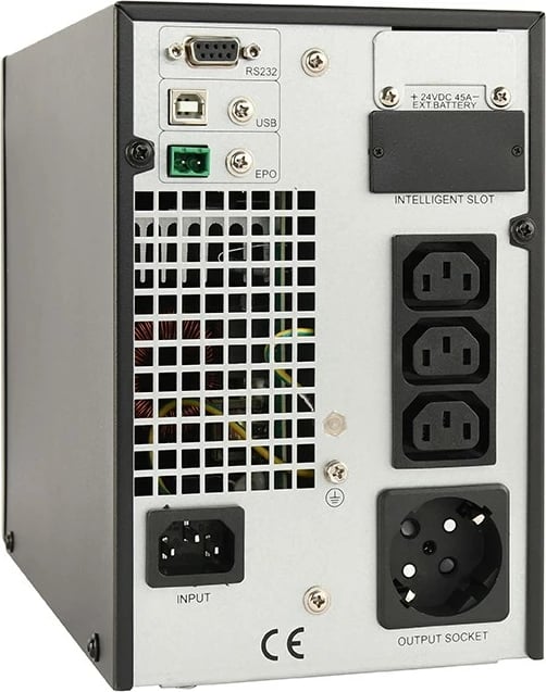 Kasë UPS Gembird EG-UPSO-1000, 1000 VA, Online, 3xIEC, 1xSchuko, USB, E zezë