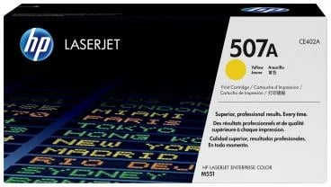 Toner, HP, 507A CE402A, rendiment 5,500–8,800 faqe, e verdhë