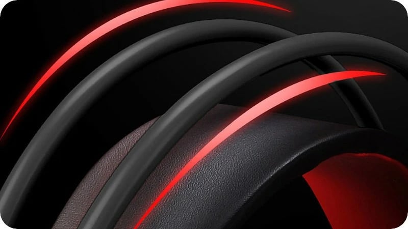 Kufje gaming Lenovo HU85 me mikrofon, RGB, të zeza