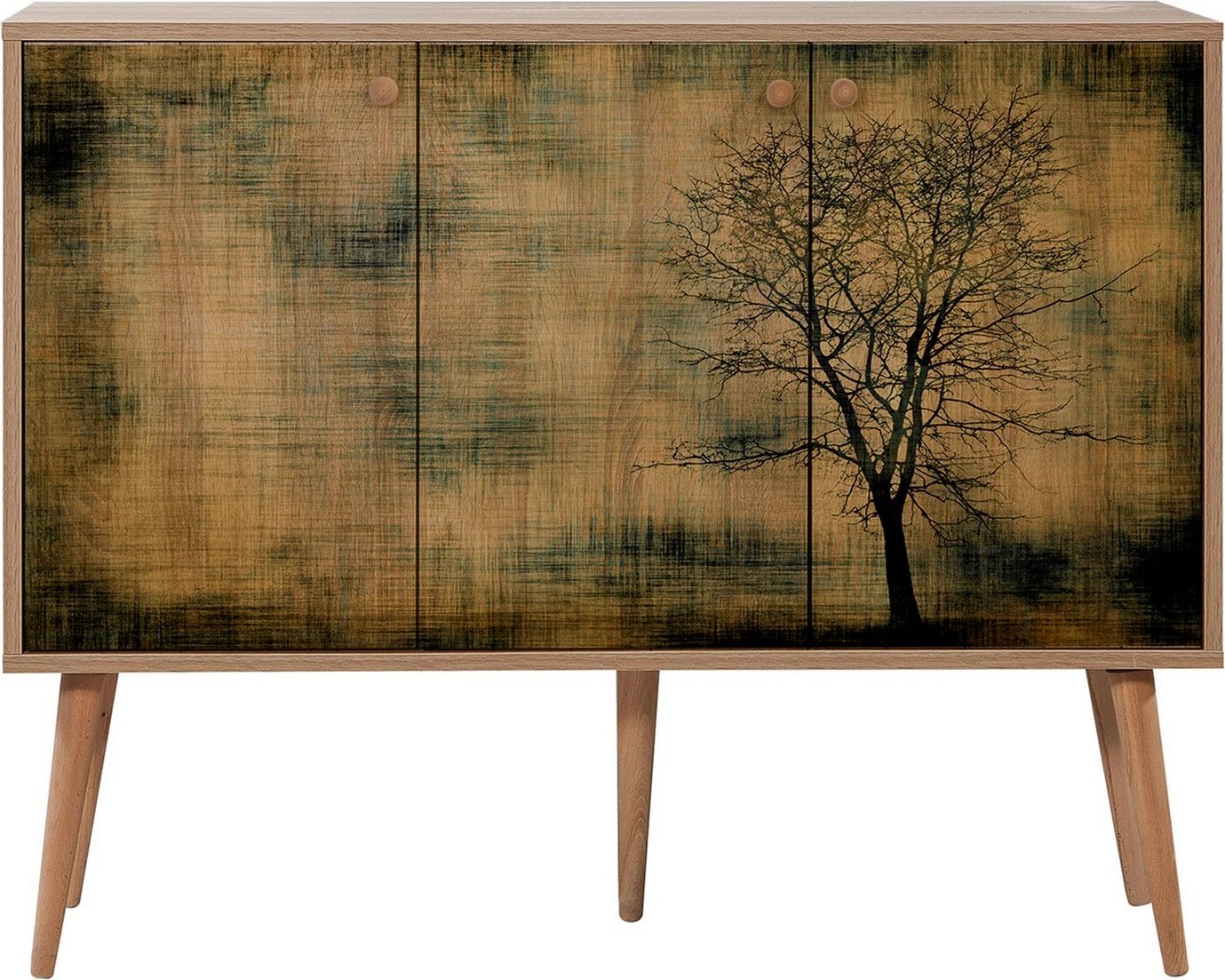 Konsol Hanah Home, Mega - 729, ngjyrë lisi Sonoma