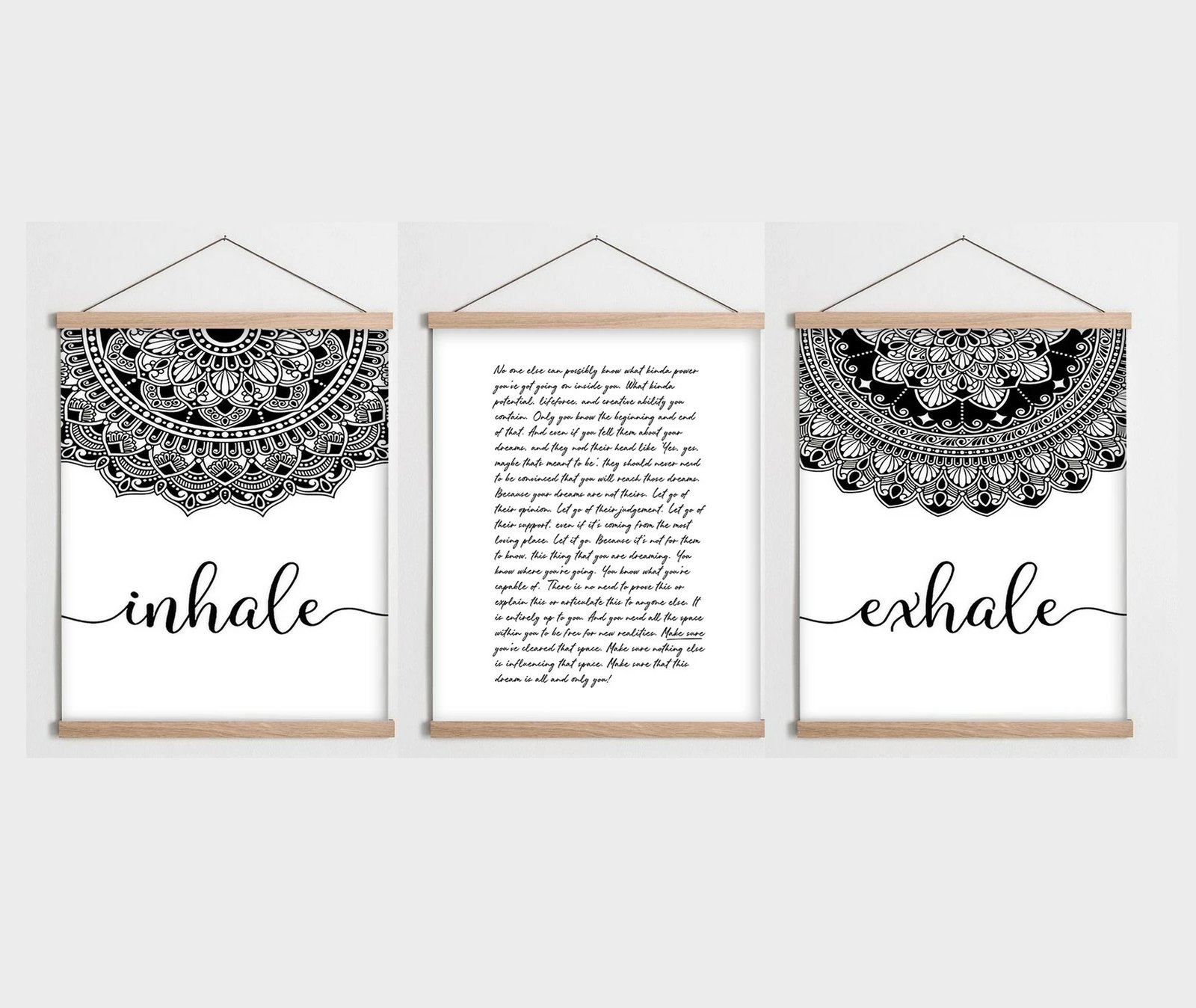 Pikturë dekorative me kornizë, 3 copë, Wallity, SRG31