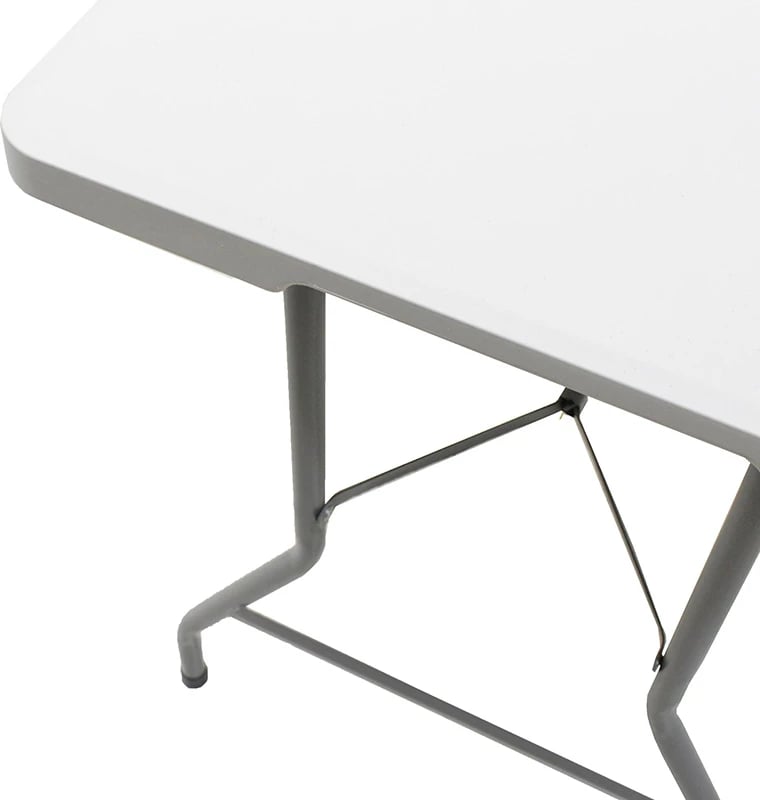 Tavolinë palosëse Rodeo, valixhe, e bardhë, 240x76x74cm