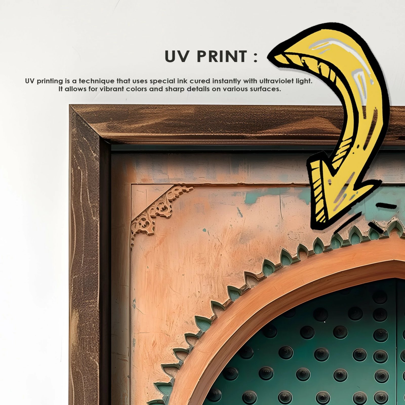 Pikturë dekorative me kornizë MDF, shumëngjyrëshe, GE125-L