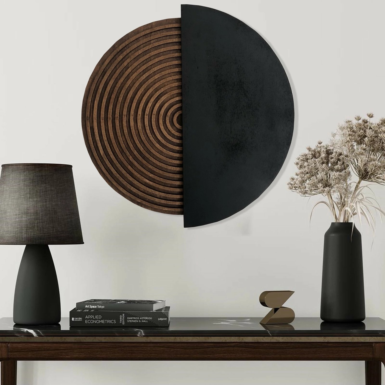 Aksesor dekorativ muri Wallity, ART143, natyral/zi, 50x50cm