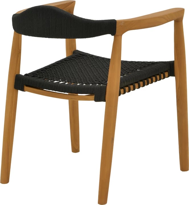 Tavolinë me karrige 9 copë Ganny-Pino dru teak ngjyrë natyrale - e zezë 180/240x100x75cm