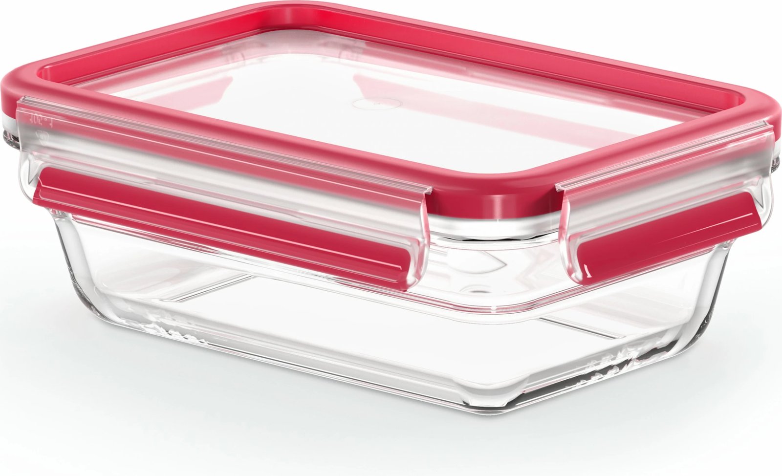 Enë qelqi Emsa Clip & Close N10406 0.7L, e kuqe