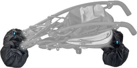 Mbrojtëse rrotash karroce CARETERO Universal Ø25 cm set 4 copë, e zezë