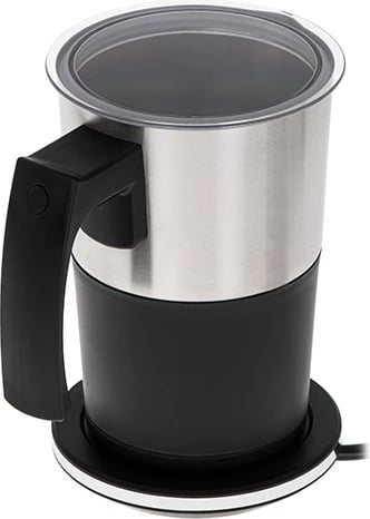 Shkumues qumështi, Adler, AD 4497, 300 ml/120 ml, 500-600W, bazë 360°, gotë pa kabllo, e zezë me Inox