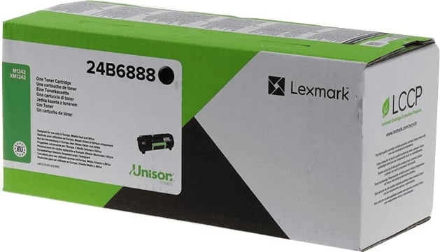 Toner Lexmark 24B6888, rendiment 21000 faqe, madhësi standarde, e zezë