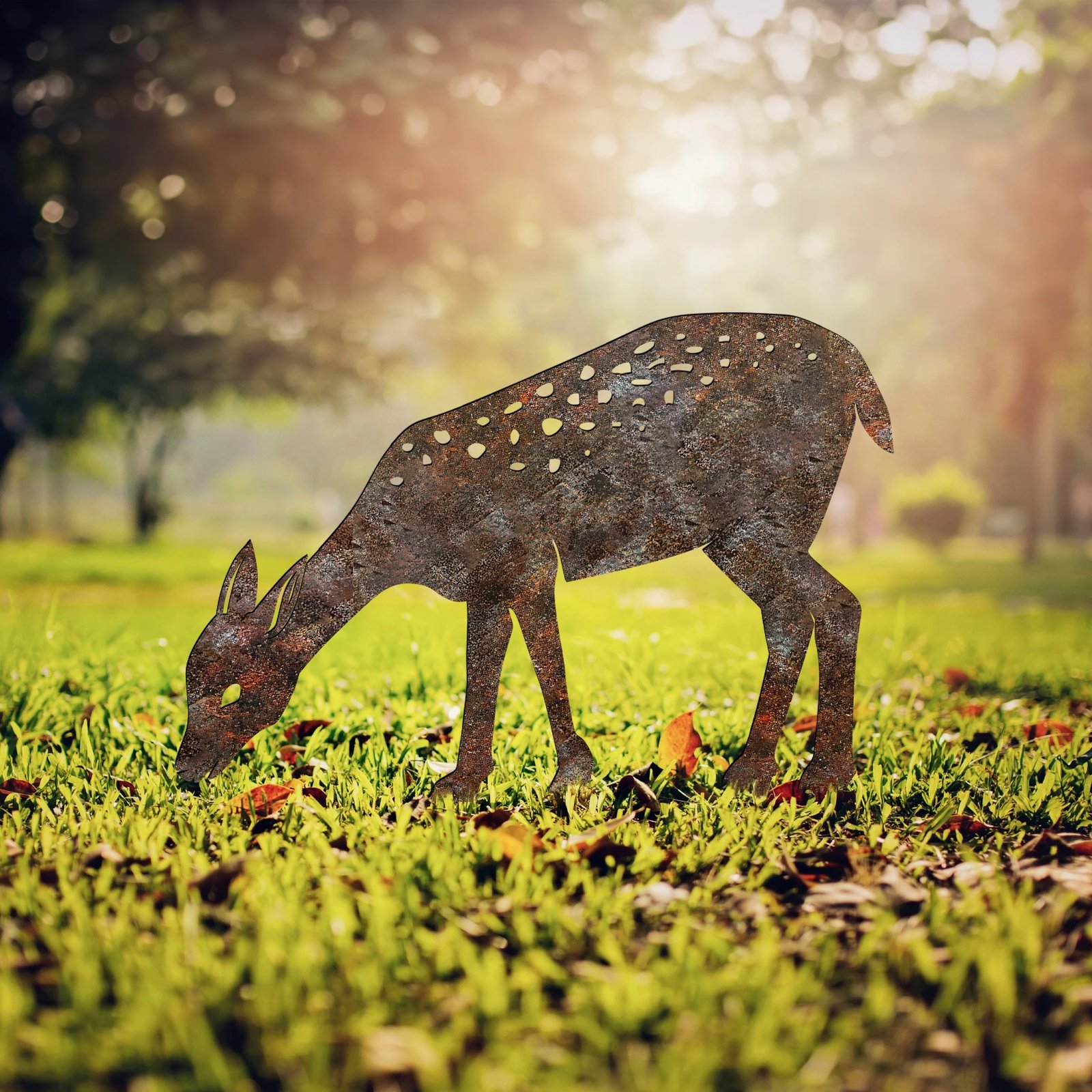 Objekt dekorativ për kopsht, Aberto Design, Gazelle -A 01, shumëngjyrësh, 64x72cm