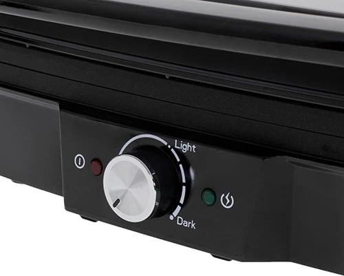 Grill elektrik tavoline, Camry, CR 3053, 180° hapje, pllaka jo-ngjitëse 28x23 cm, termostat, 2000W (max 2500W), zi-argjendt