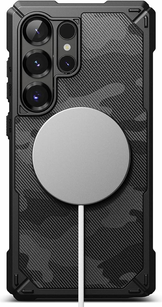 Mbështjellës Ringke Rugged Gear MagSafe për Samsung Galaxy S25 Ultra, Black Camo