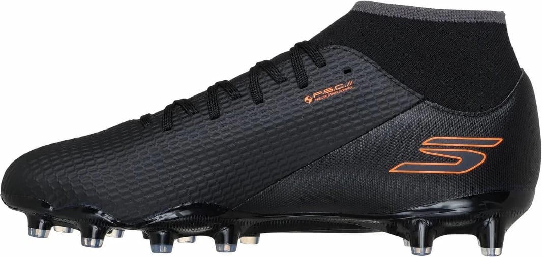 Atlete futbolli Skechers për meshkuj, të zeza-portokalli