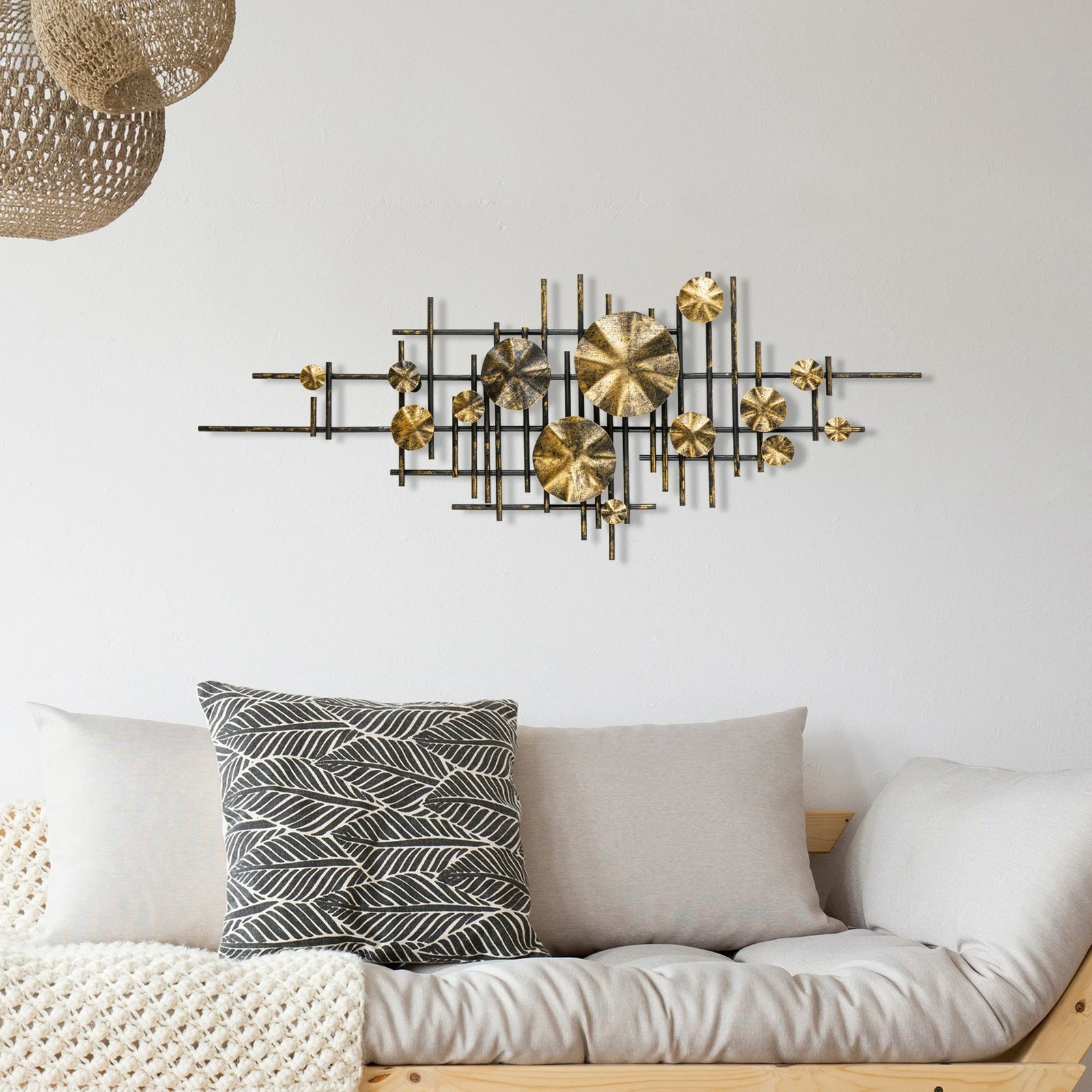 Aksesor dekorativ metalik për mur Wallity, Mihrimah, shumëngjyrësh