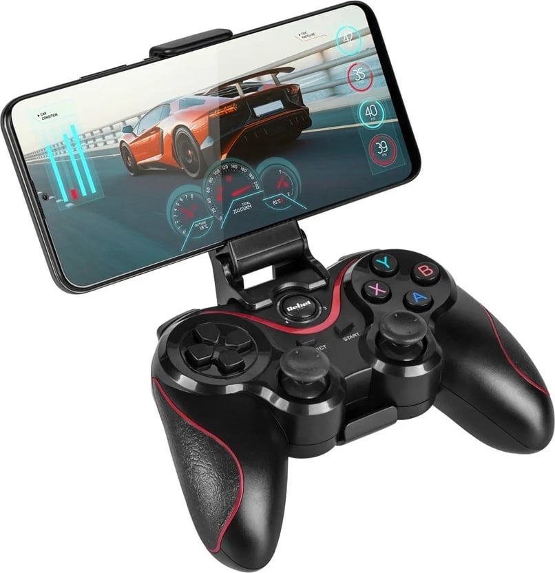 Gamepad Rebel KOM1180 wireless/USB për Android, PC, PS3, iOS, i zi