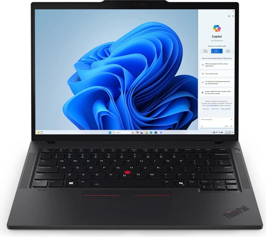 Laptop Lenovo ThinkPad T14 Gen 5, 14", Intel Core Ultra 7 155U, 16 GB RAM, 512 GB SSD, Windows 11 Pro, Zi