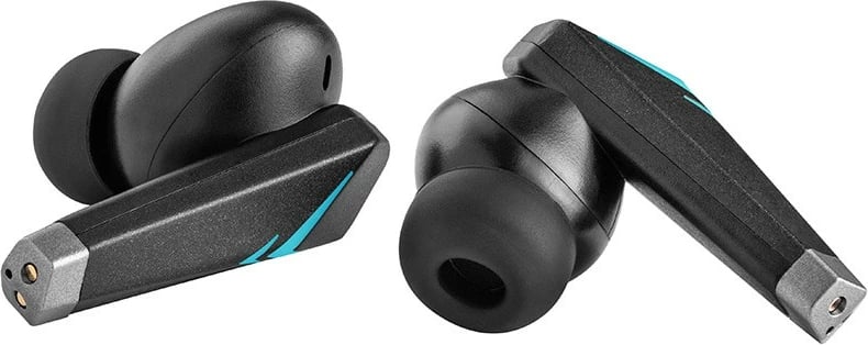 Kufje Bluetooth TWS Tracer GameZone T6 Pro TRASLU47284 me mikrofon, modalitet lojrash 65 ms, Bluetooth 5.3, kuti karikimi 300 mAh, USB-C, e zezë