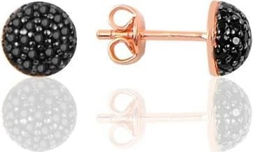 Vathë argjendi Jumeon, ngjyrë rozë ari dhe e zezë, 10821SYH