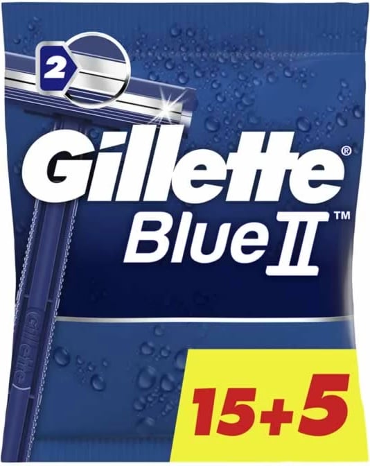 Briskë për rruajtje Gillette Blue II unisex 20 copë blu