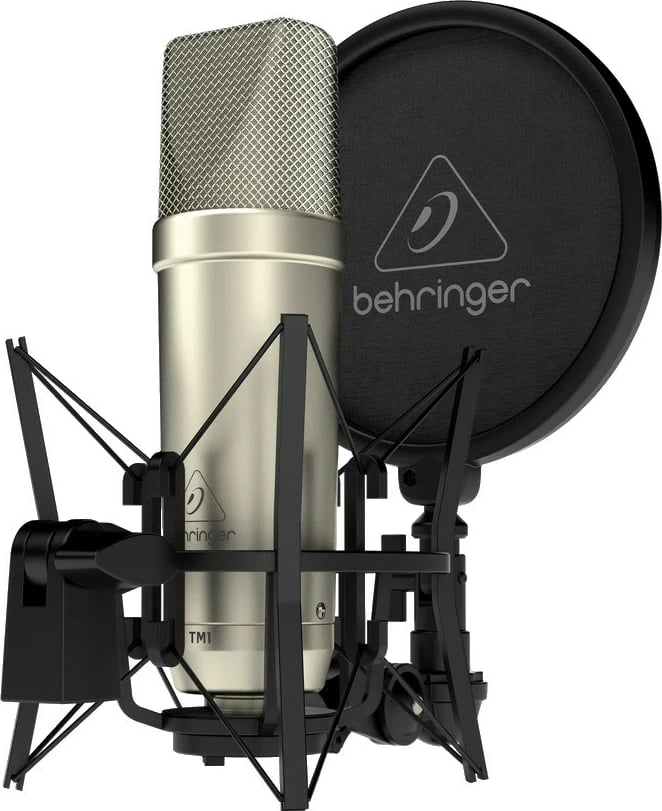 Mikrofon studio Behringer TM1, set incizimi, ngjyrë argjendi