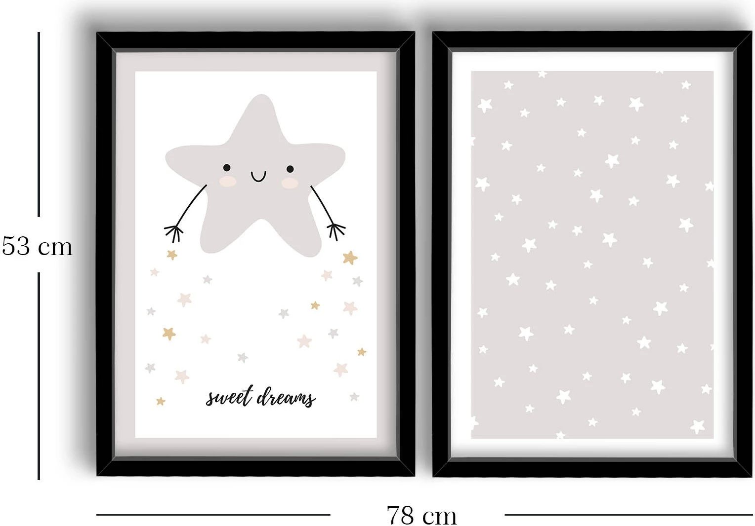 Piktura dekorative me kornizë MDF (2 copë), Wallity, 2P3853SCT-002