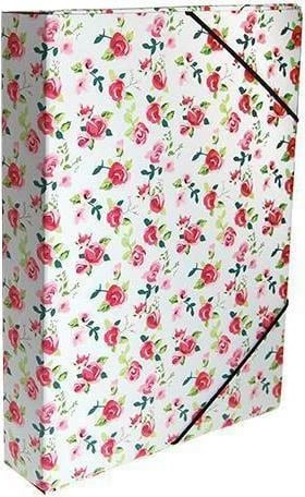 Kuti dokumentesh Next "Romantic" me elastik, 33.5x25x5 cm, me lule