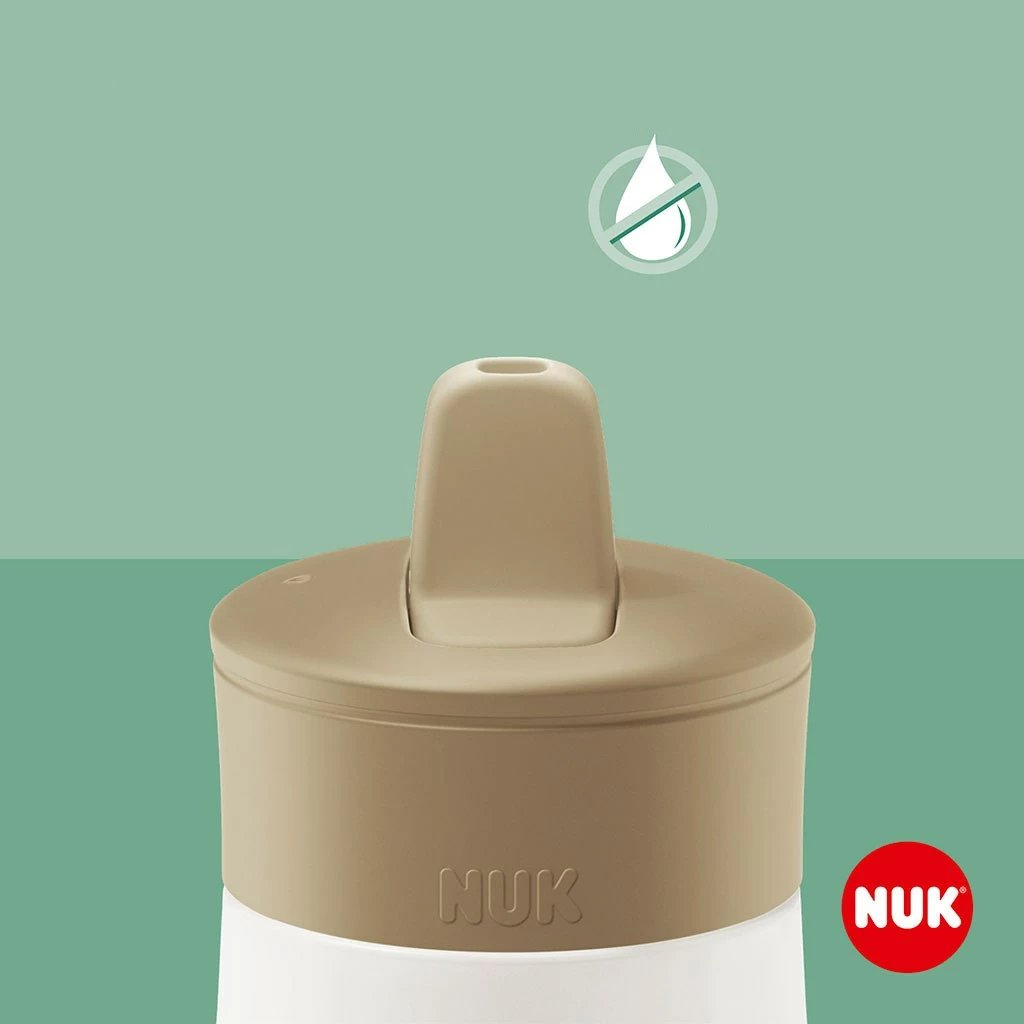 shishe për fëmijë, NUK, Mini-Me Flip, grykë 2-në-1 me kashtë, 450 ml, e gjelbër