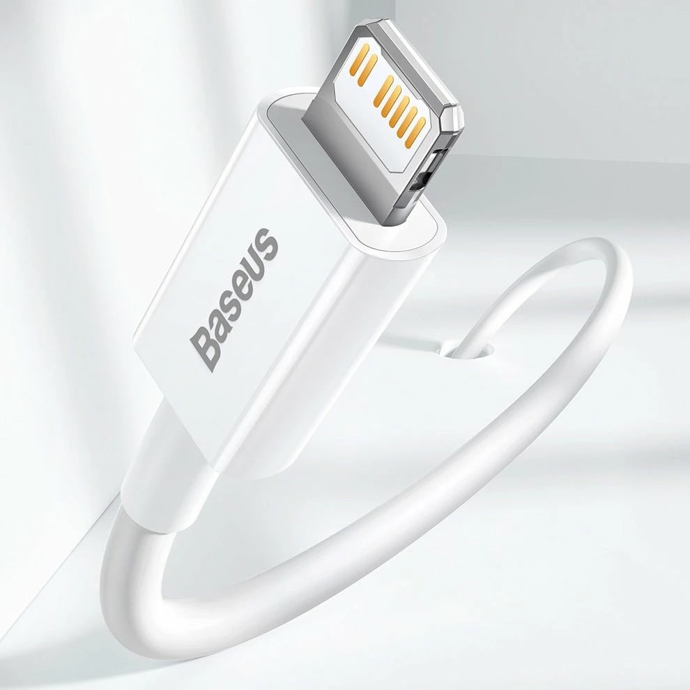 Kabllo Baseus Superior Series CATLYS-A02, USB-C në Lightning, 1 m, 20W, e bardhë