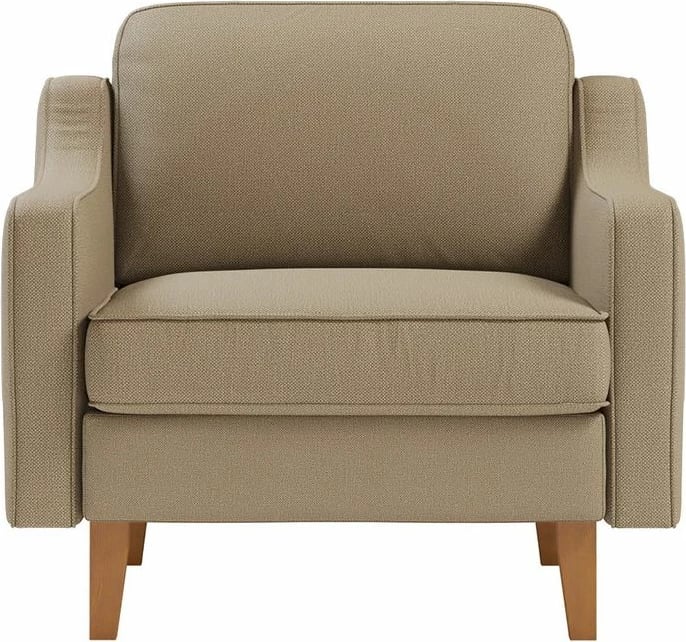 Karrige një vendëshe Robin 1, ngjyrë Beach, këmbë Walnut